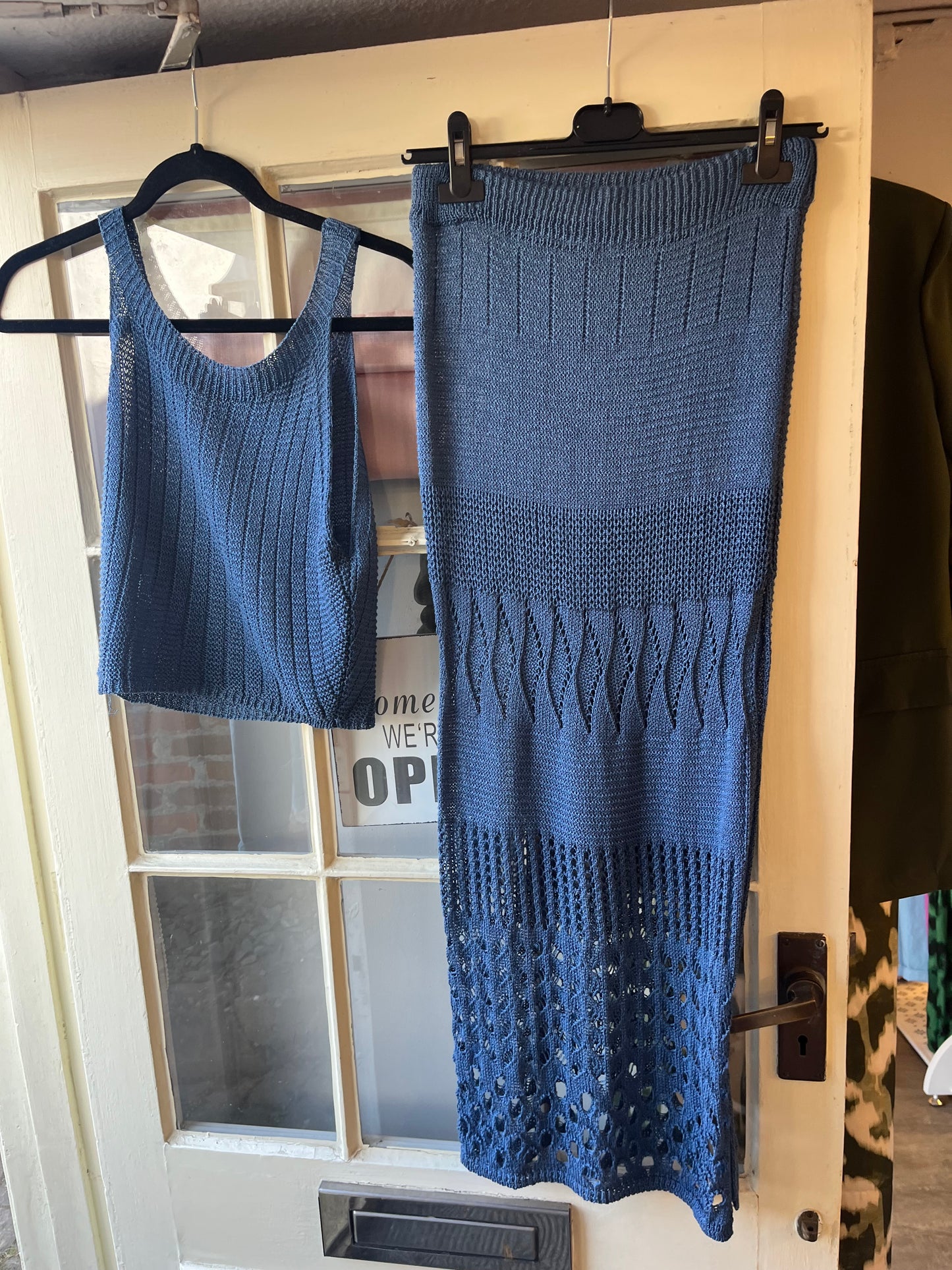 Croquet Knit Top and Skirt