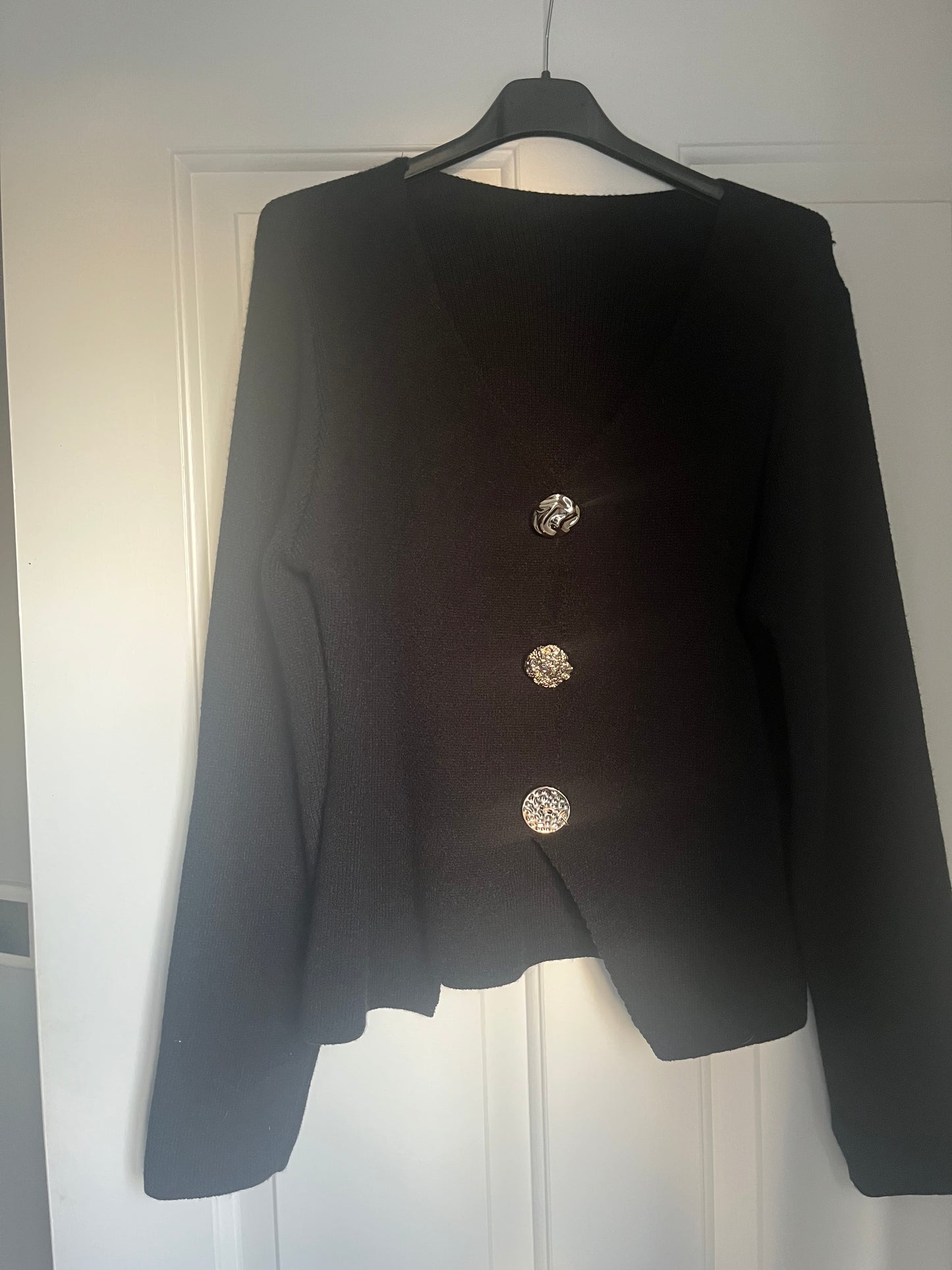 Gold Button v neck cardigan
