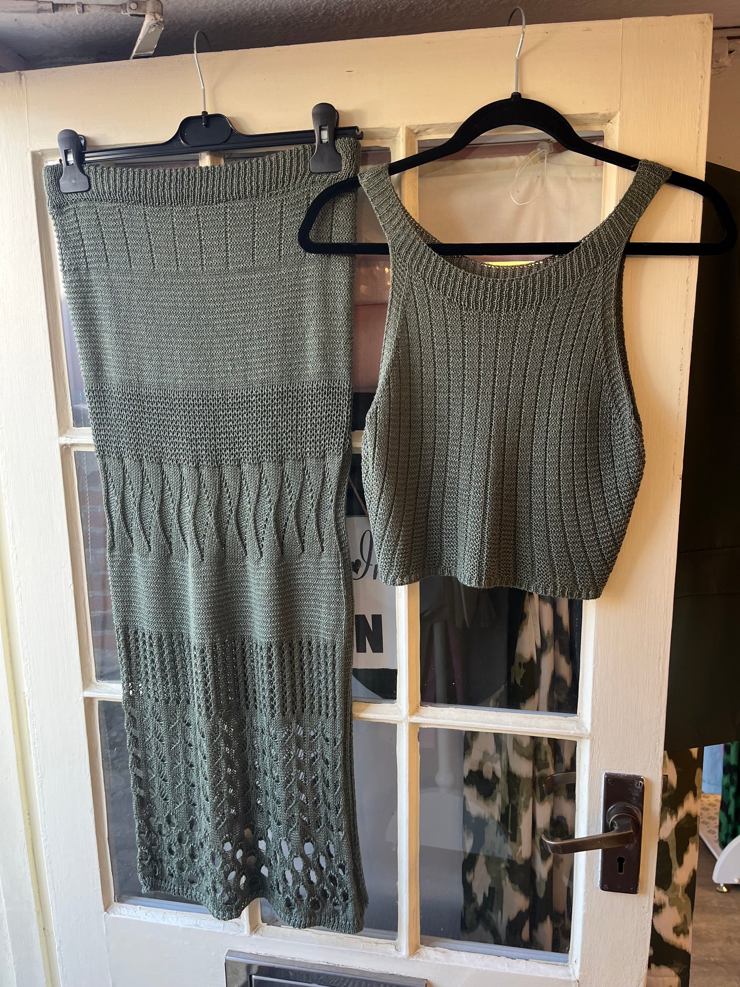 Croquet Knit Top and Skirt