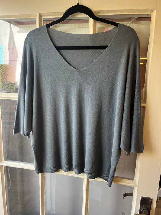 V Neck Short Sleeve Top