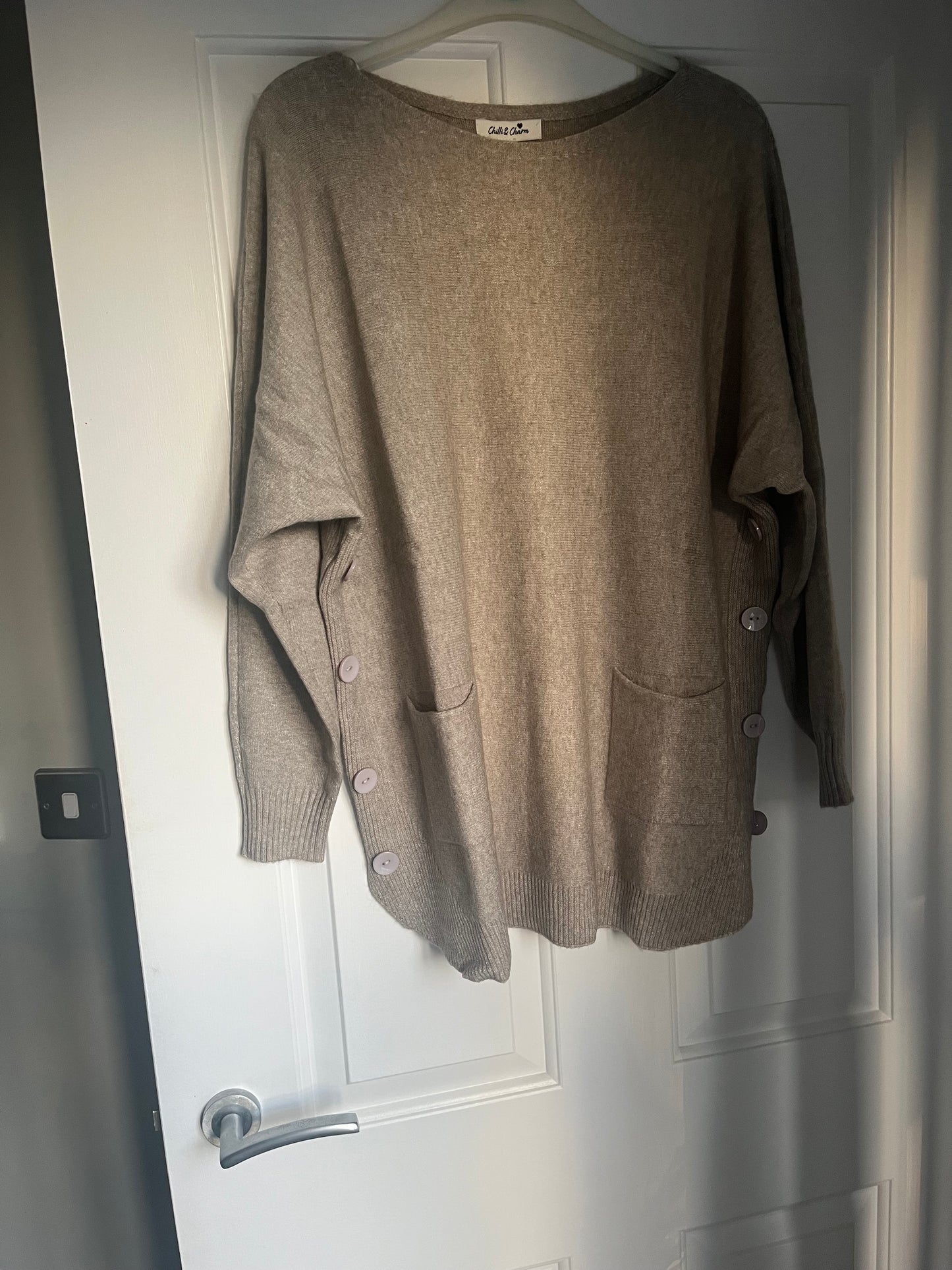 Pocket Slash Neck Jumper