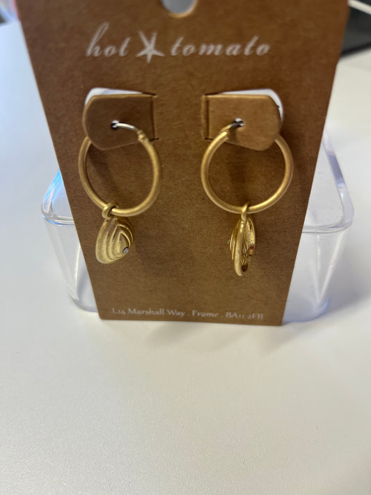Gold Oval Earrings