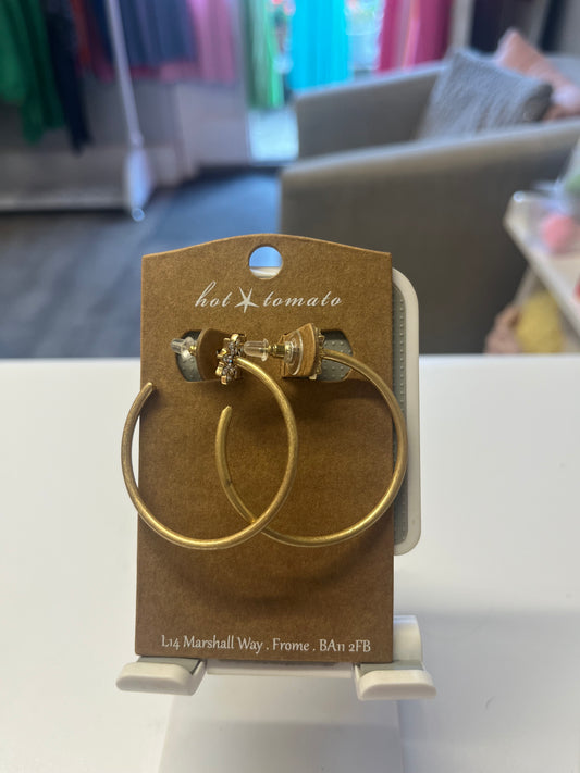Comet tail hoop earrings