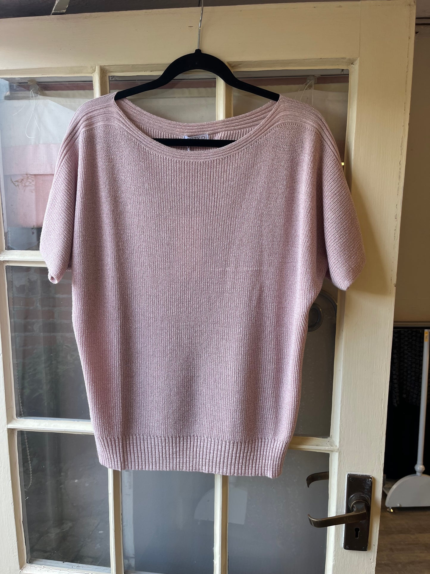 Sparkle Short Sleeve Knit Top