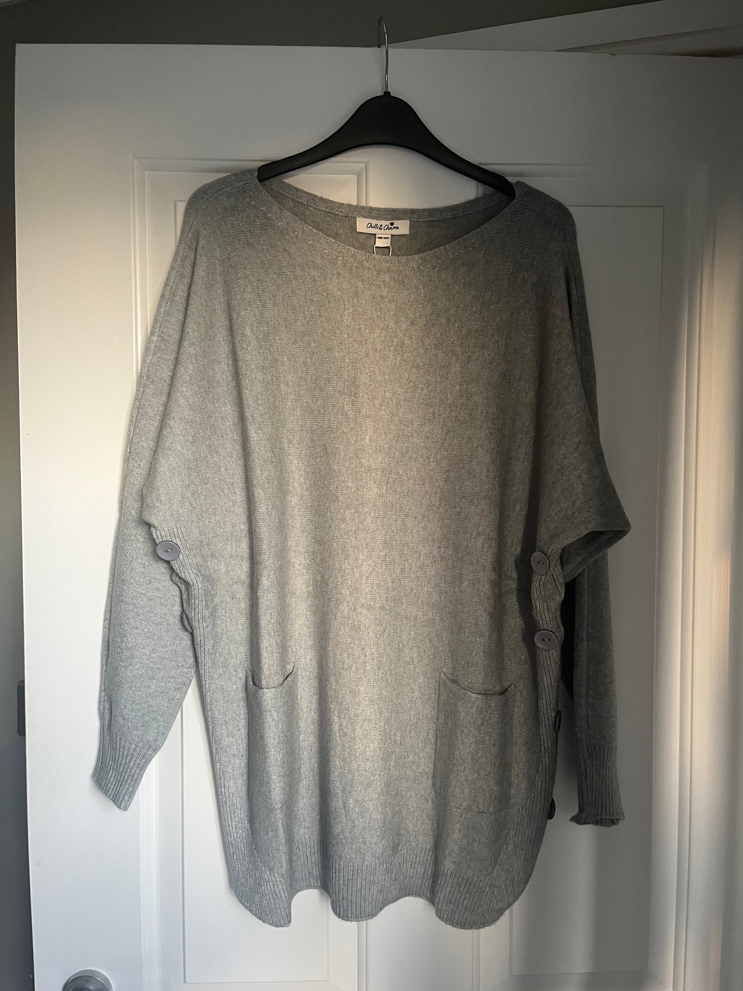 Pocket Slash Neck Jumper