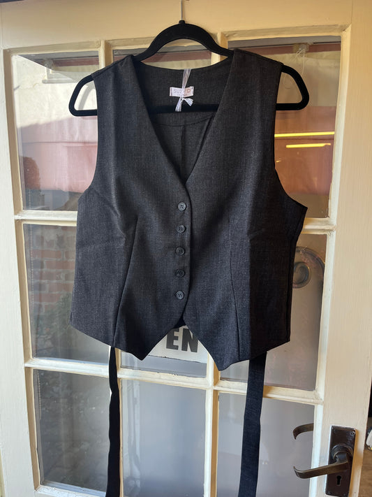 Waistcoat with back tie detail