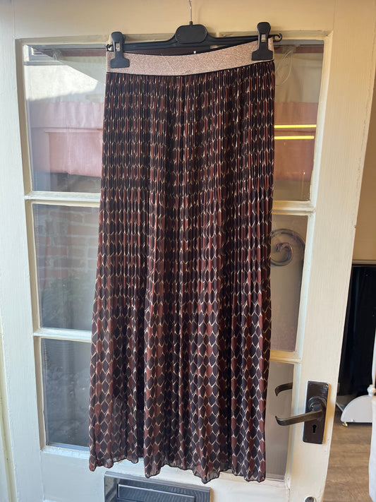 Linen Pleated Skirt