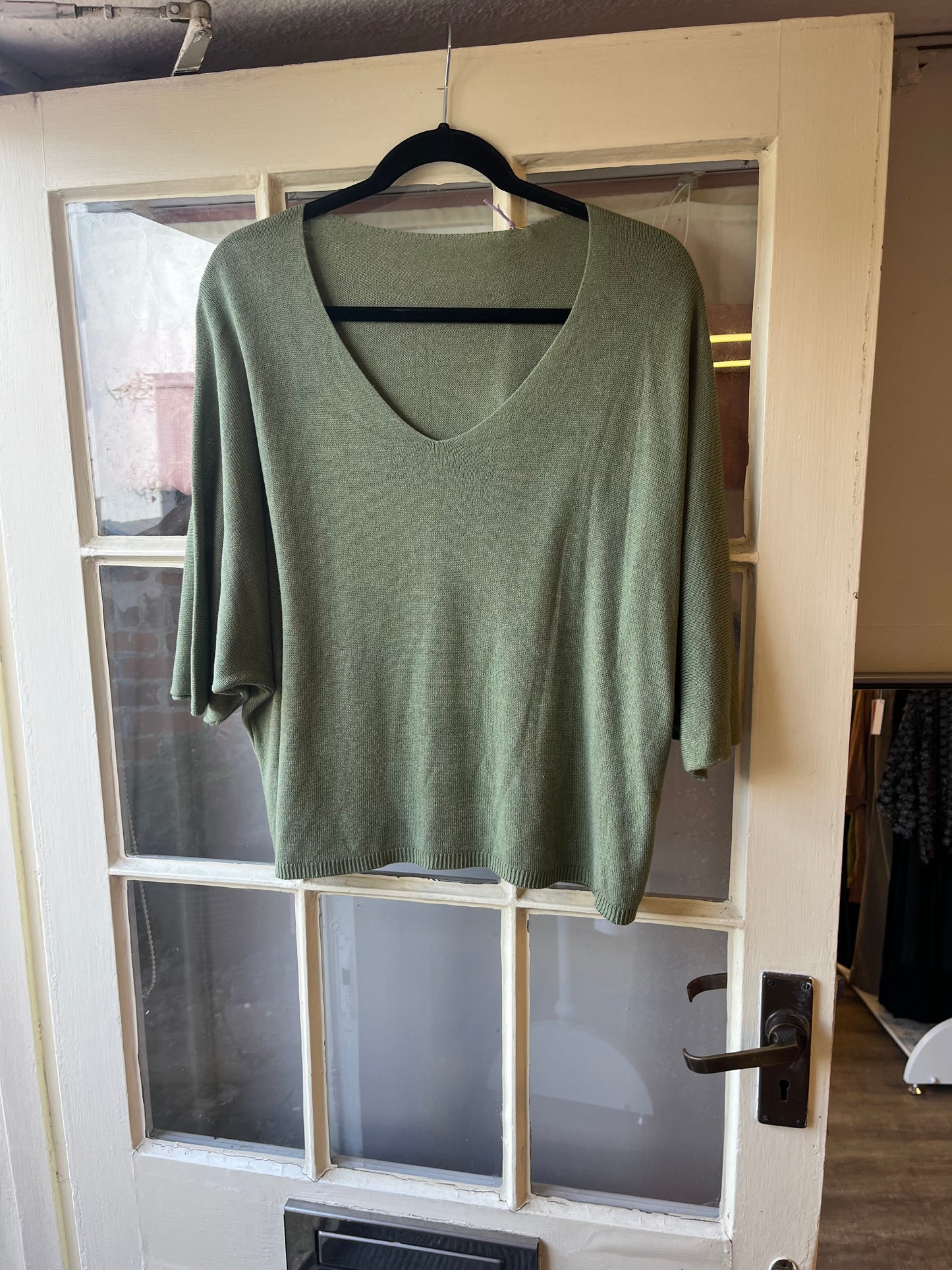 V Neck Short Sleeve Top