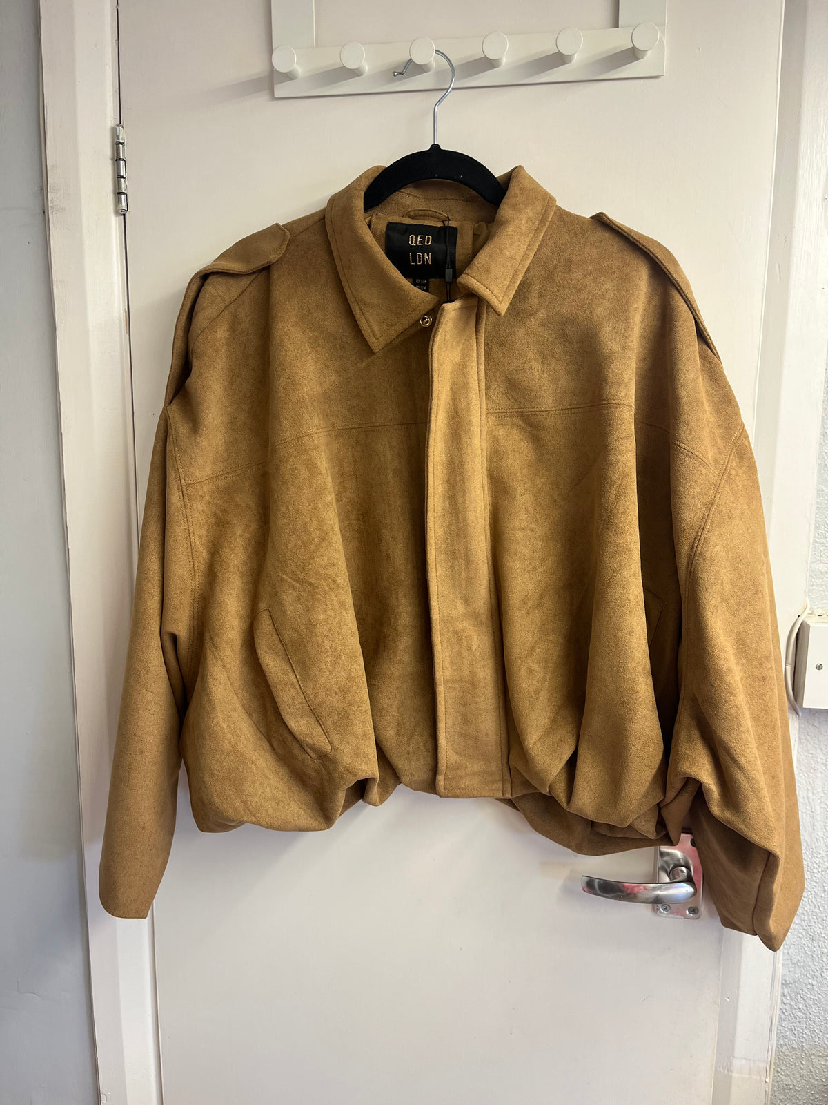 Suede Puffball Jacket