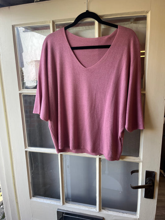 V Neck Short Sleeve Top