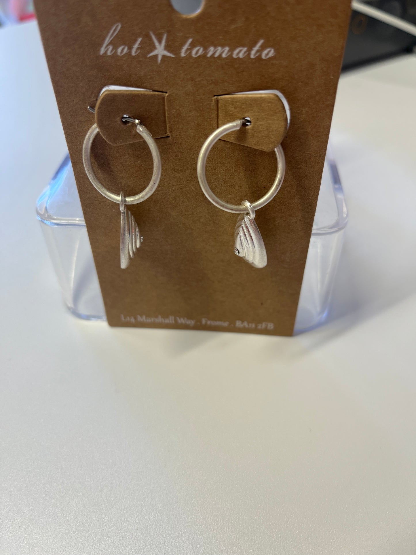 Silver Oval Earrings