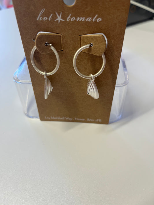 Silver Oval Earrings