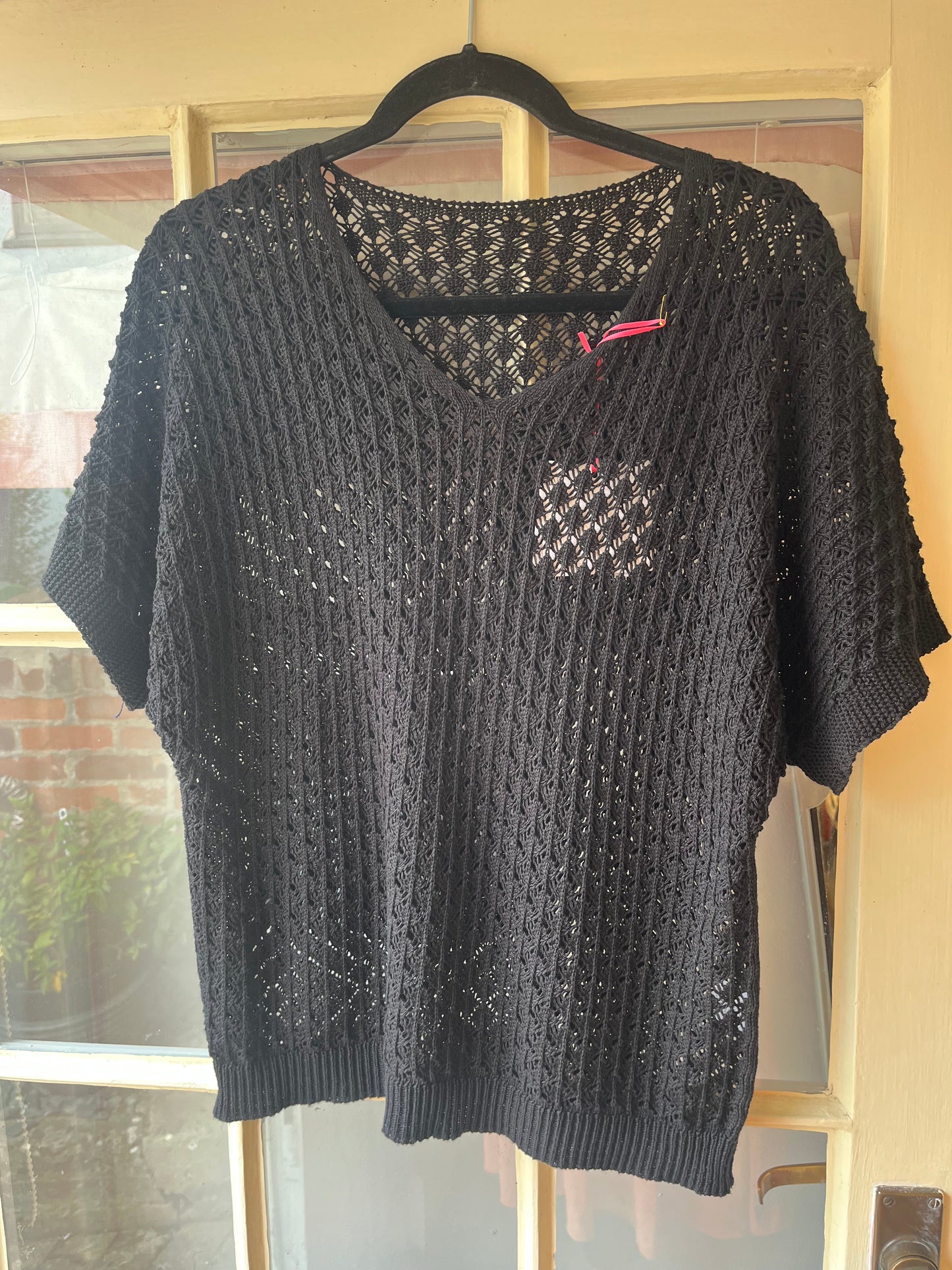 Short Sleeve Crochet Top