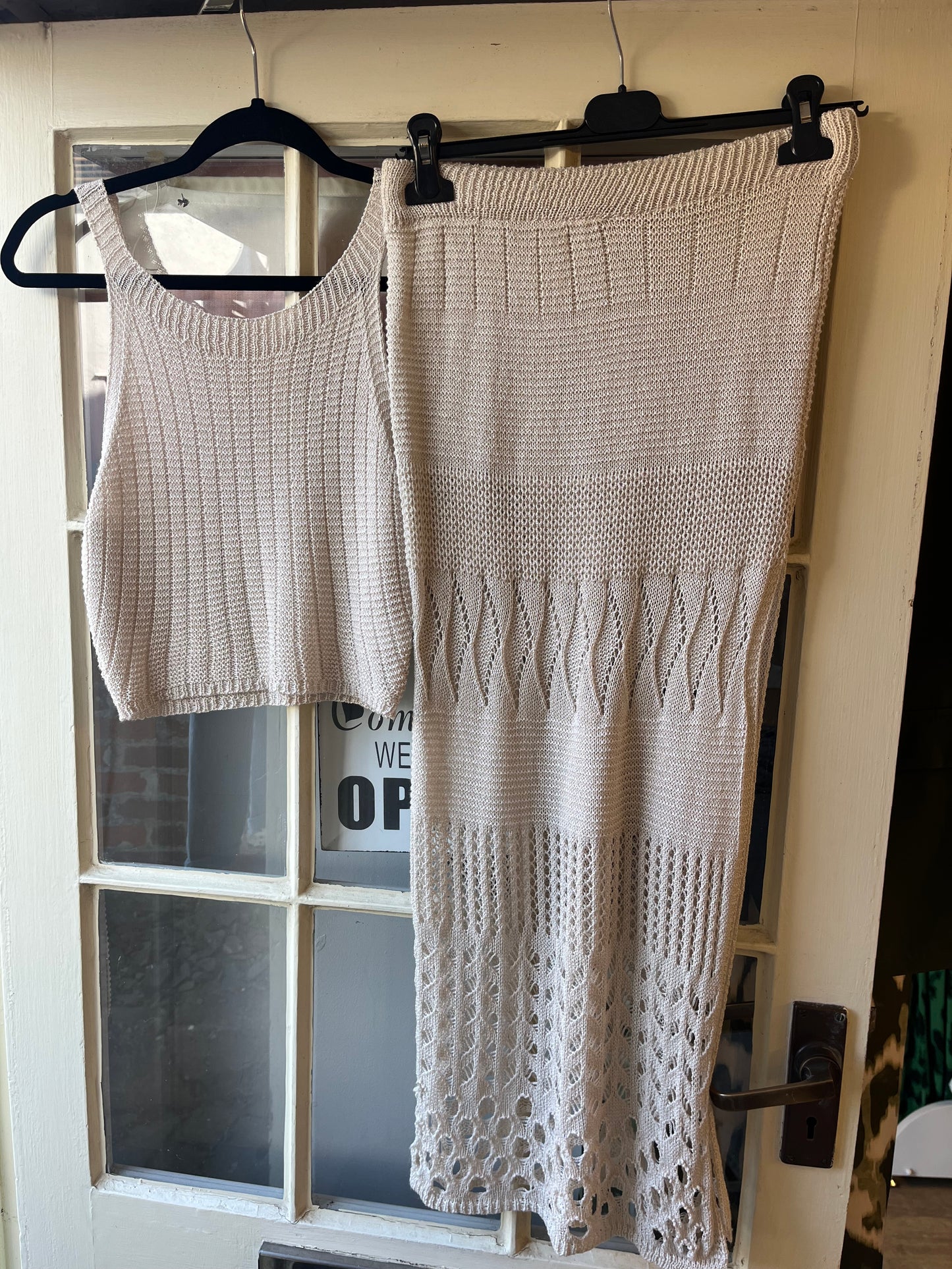 Croquet Knit Top and Skirt