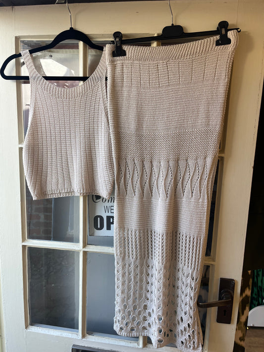 Croquet Knit Top and Skirt