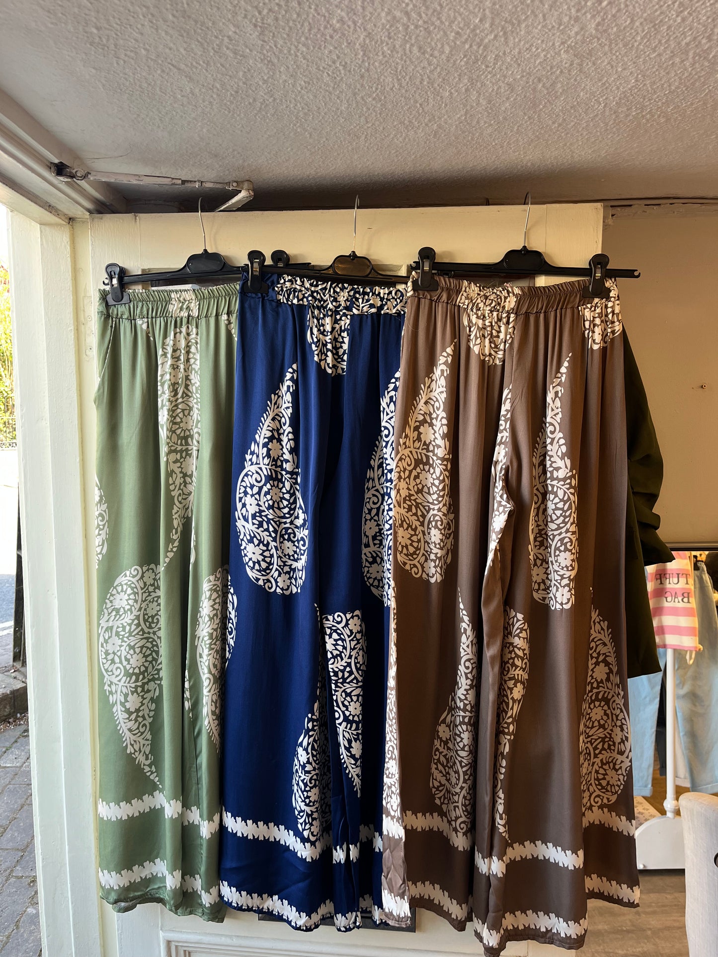 Wide Leg Satin Trousers