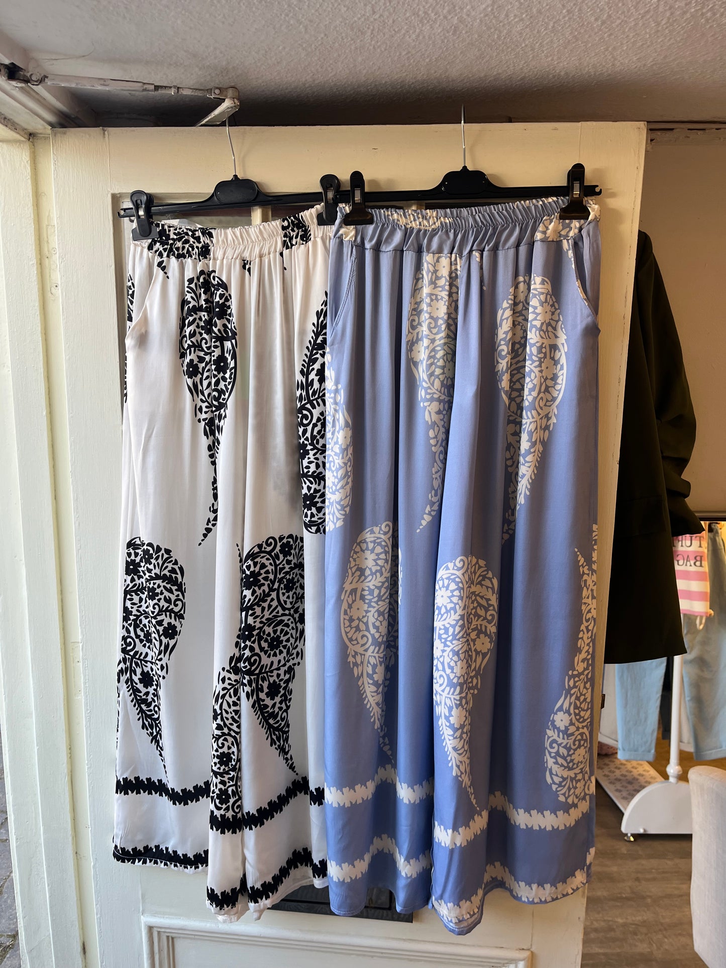 Wide Leg Satin Trousers
