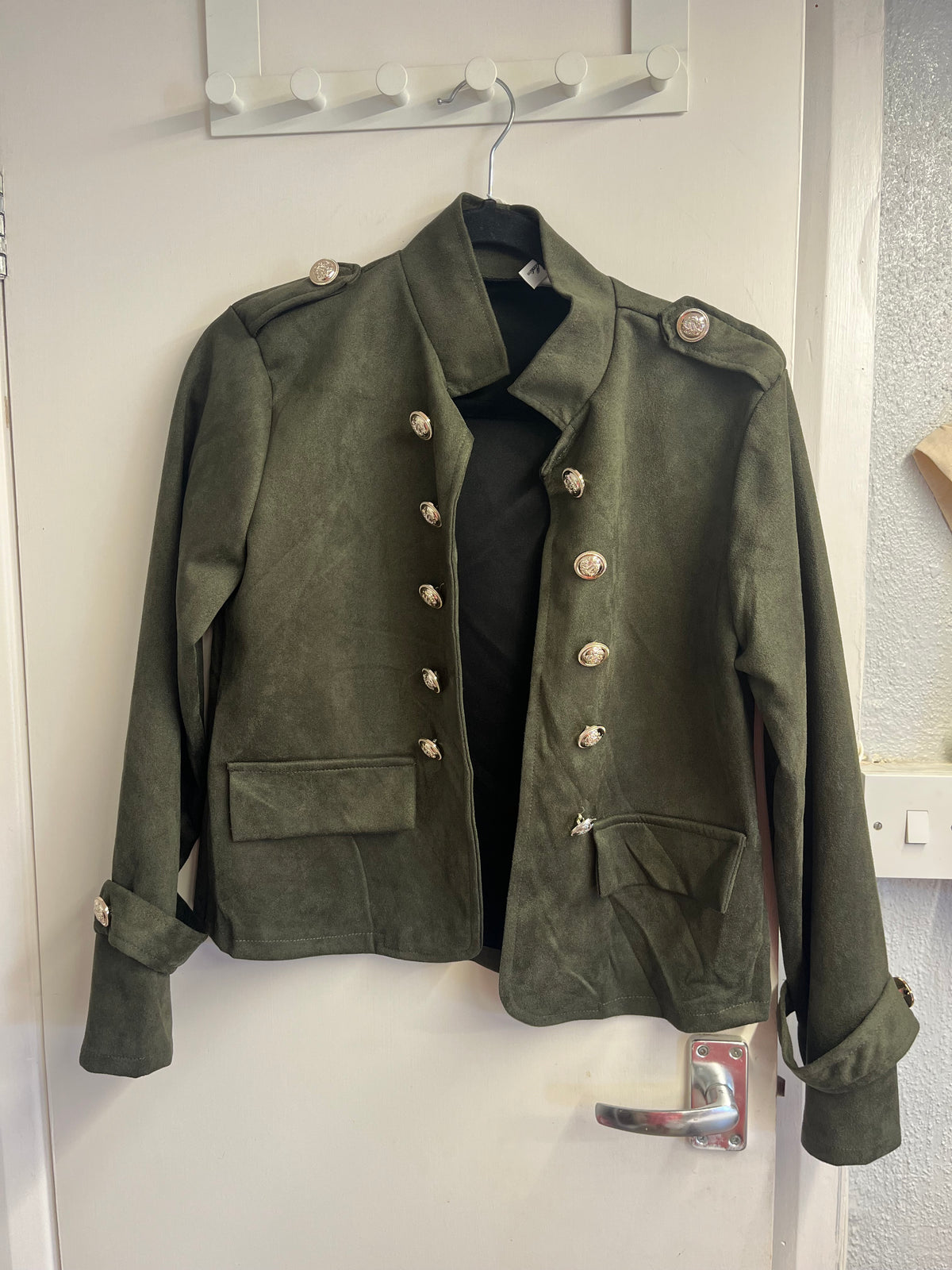 Military Short Suede Jacket