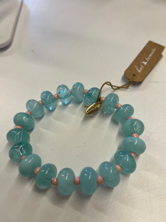 Turquoise/ Rose Bead Bracelet