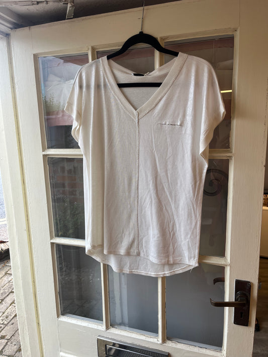 V- Neck Shimmer Tee