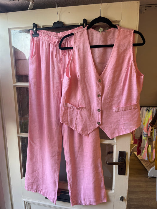Linen Wide Leg Trousers
