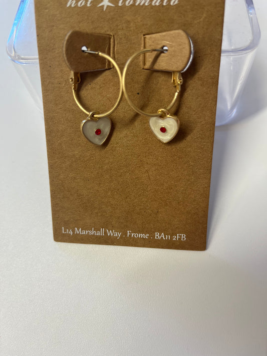 Gold Heart Earrings