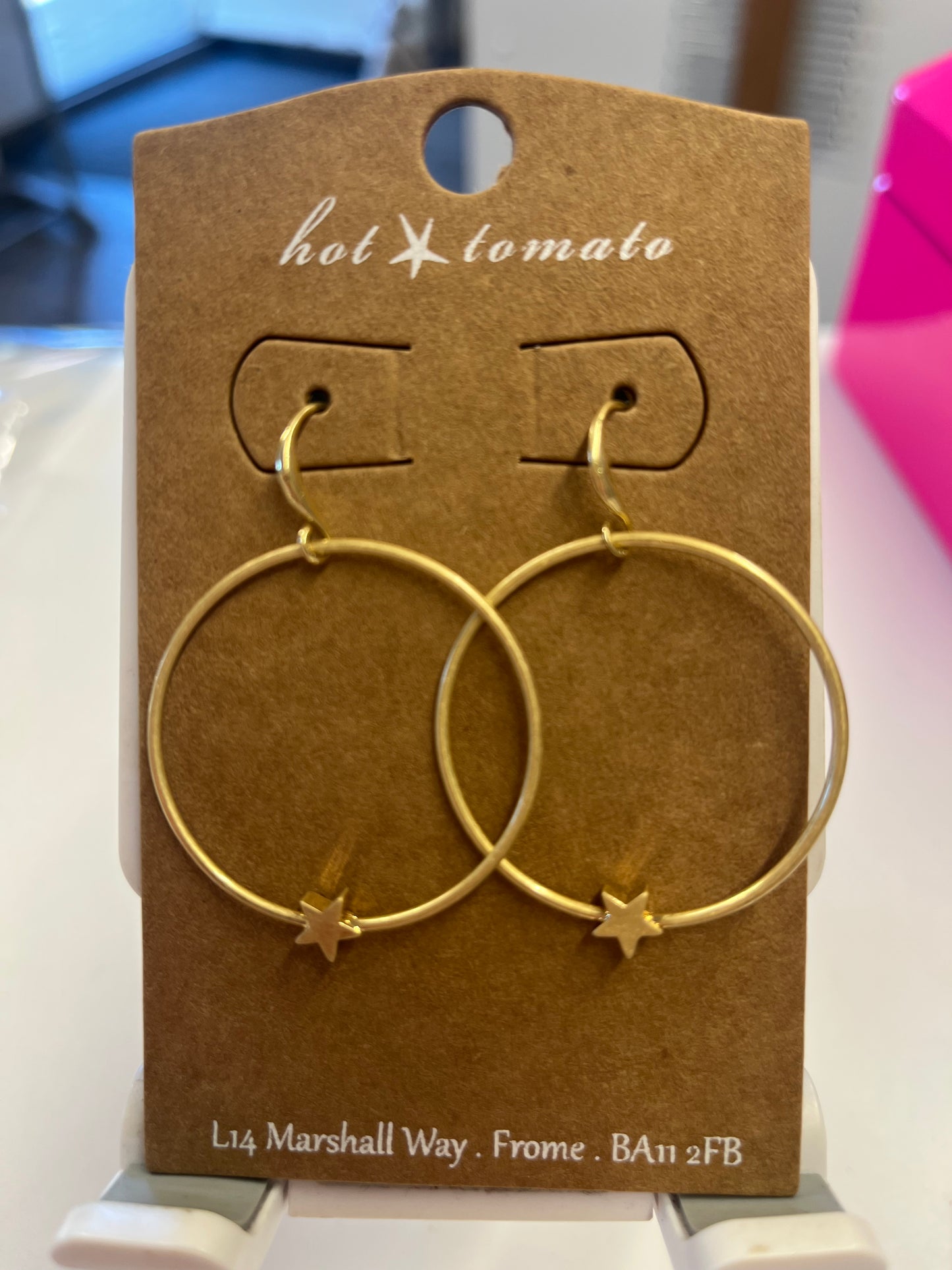 Ring Drop Star Earrings