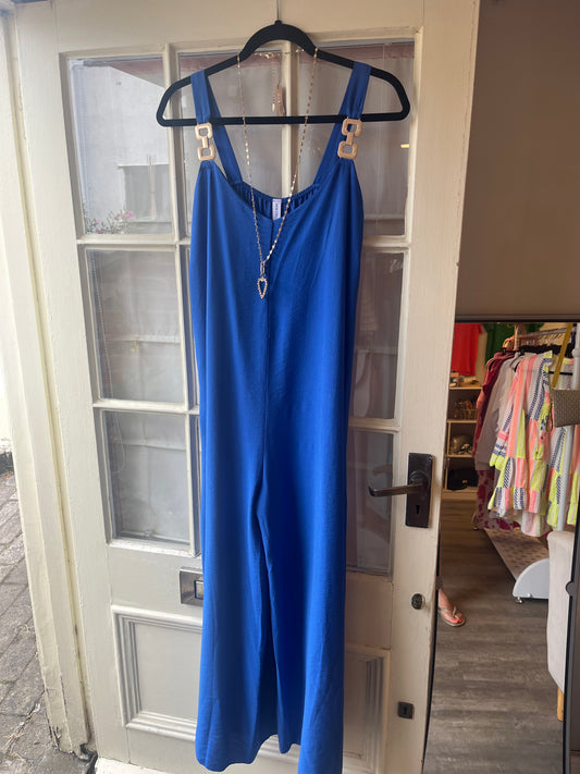 Wide Leg Jumpsuit with gold straps