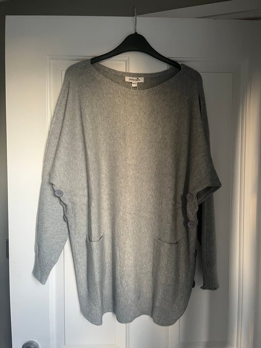 Pocket Slash Neck Jumper