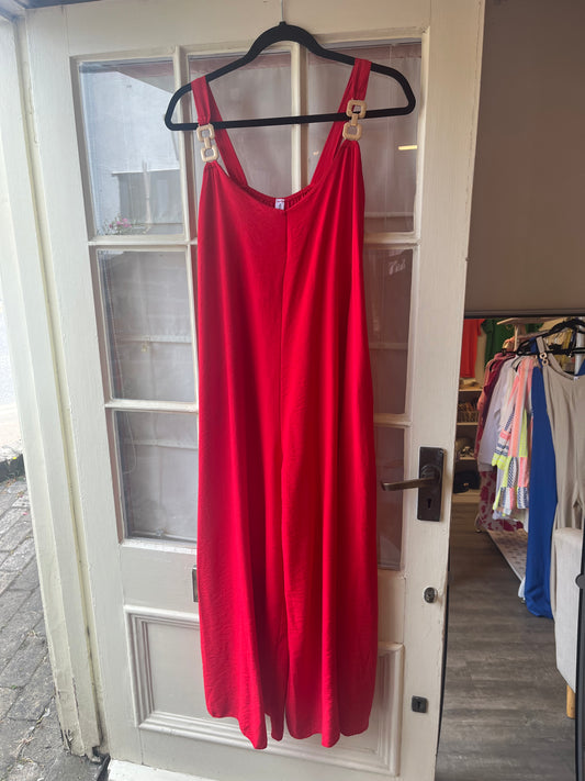 Wide Leg Jumpsuit with gold straps
