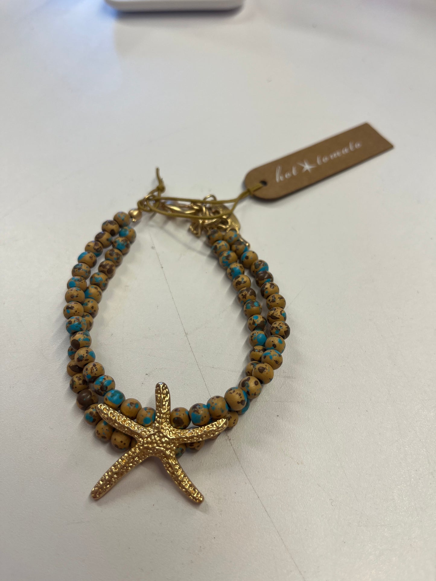 Starfish On Beads Bracelet