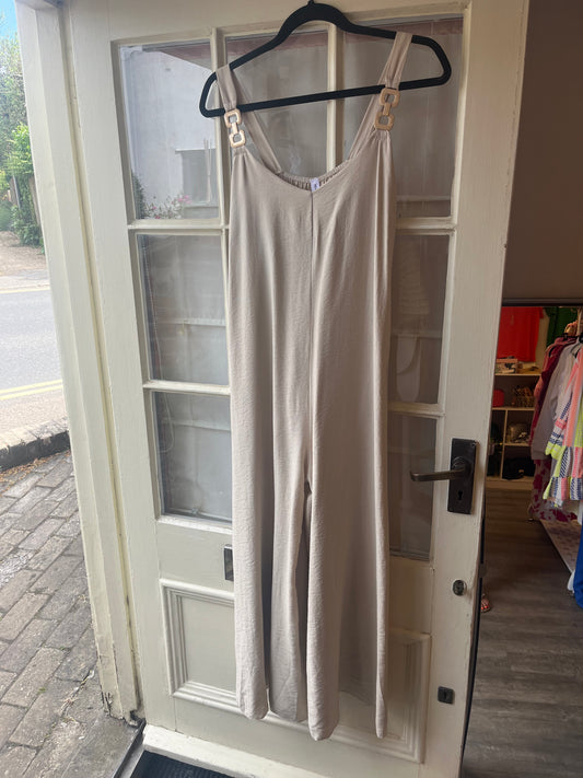 Wide Leg Jumpsuit with gold straps