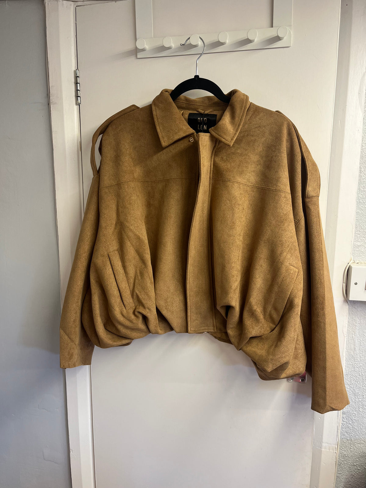 Suede Puffball Jacket