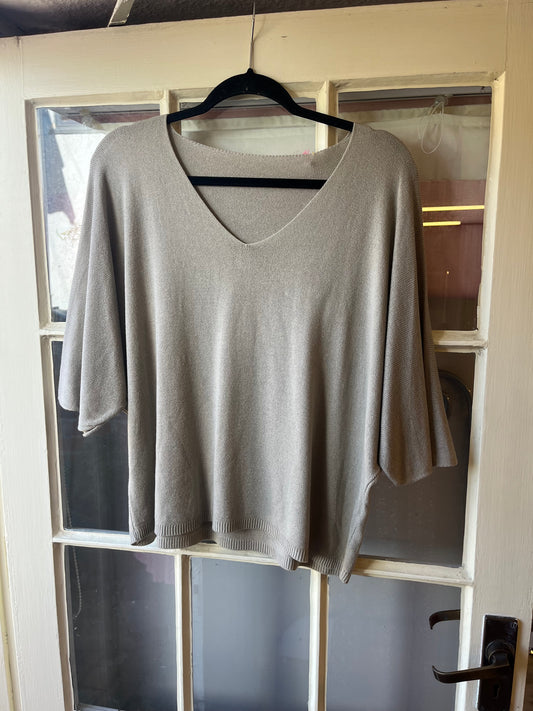 V Neck Short Sleeve Top