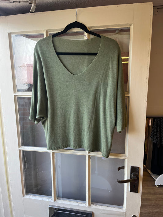 V Neck Short Sleeve Top