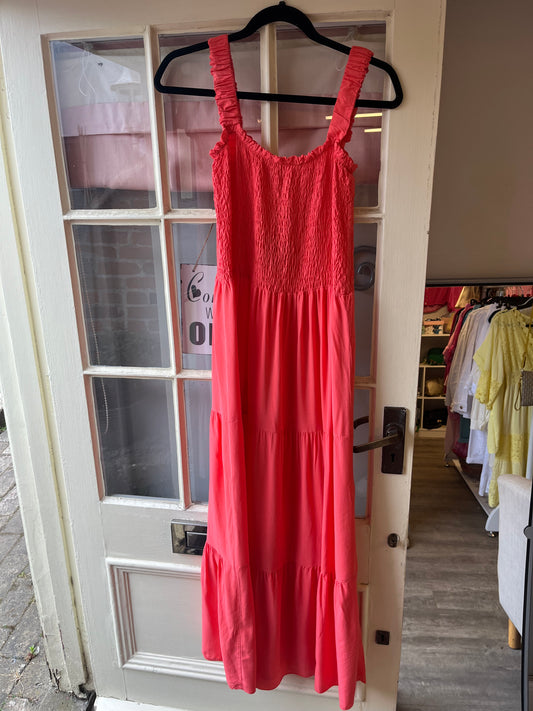 Strap Shirred Dress