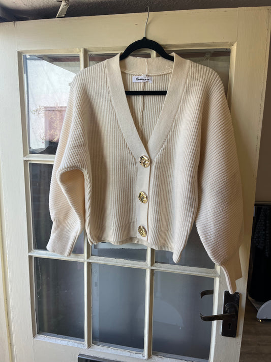 Gold Button Cardigan