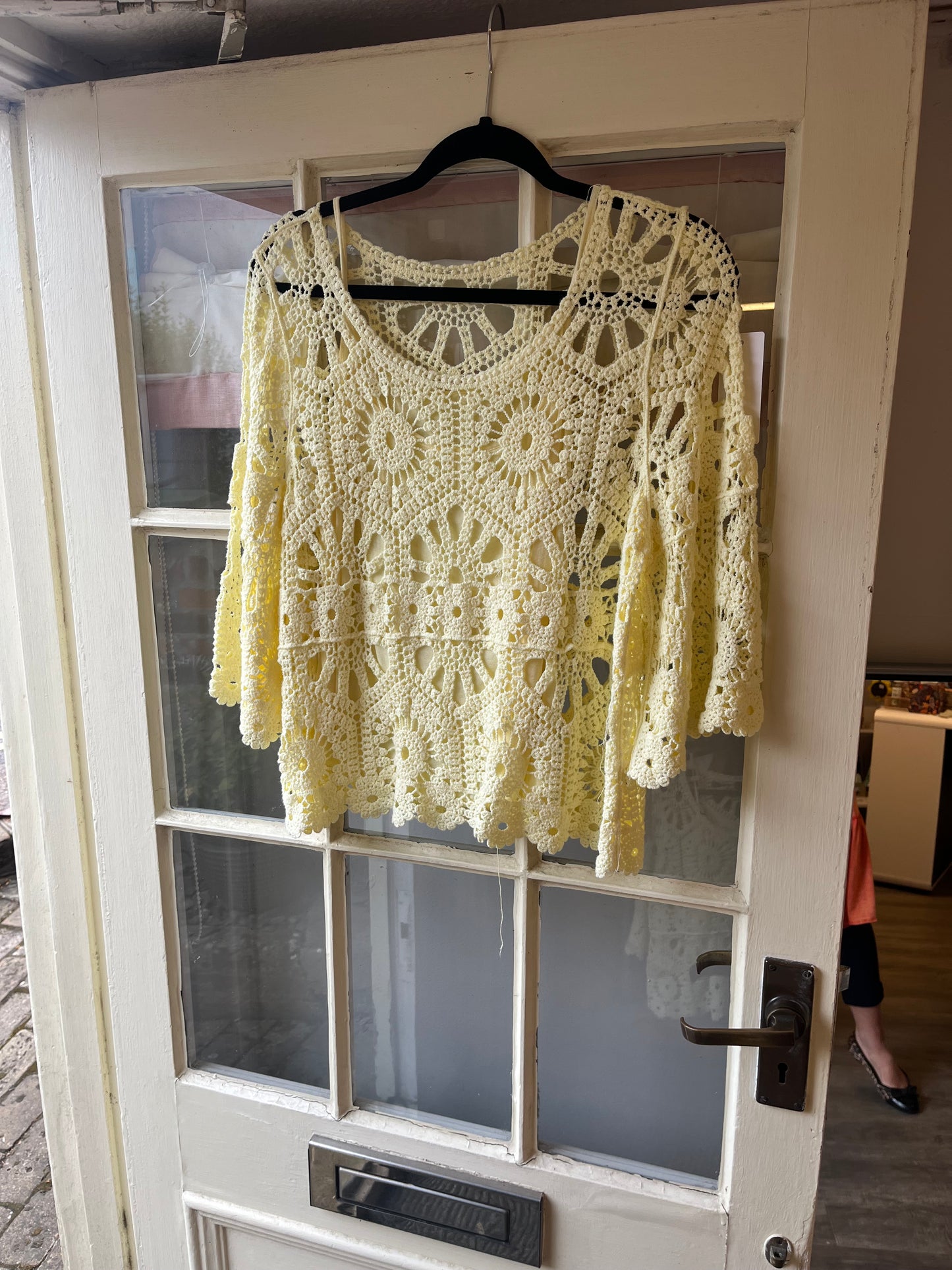 Yellow Crochet Top With Vest