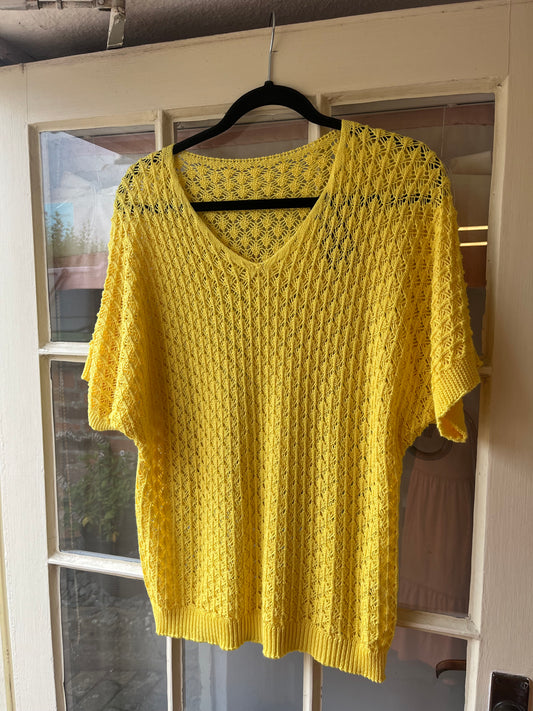Short Sleeve Crochet Top