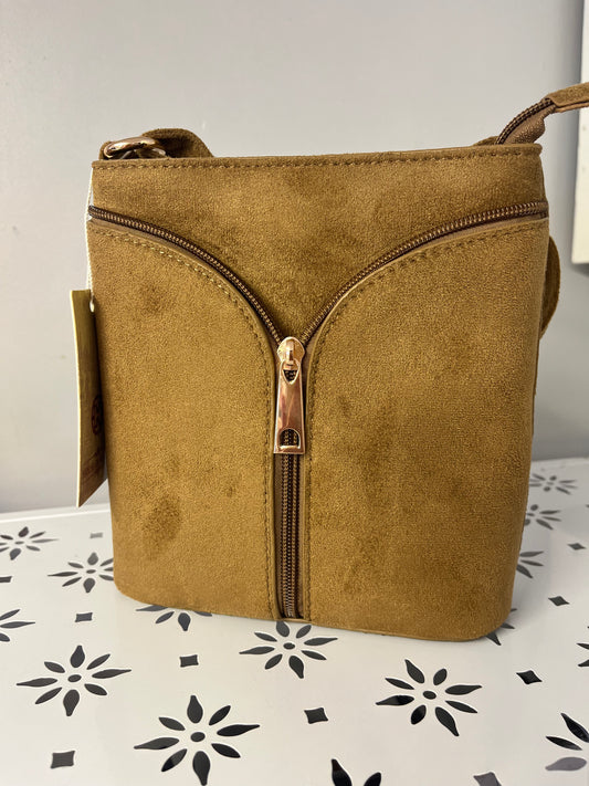 Suede Front Zip Small bag