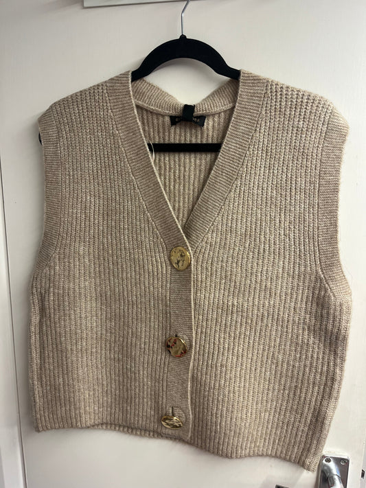 Gold Button Knit Waistcoat