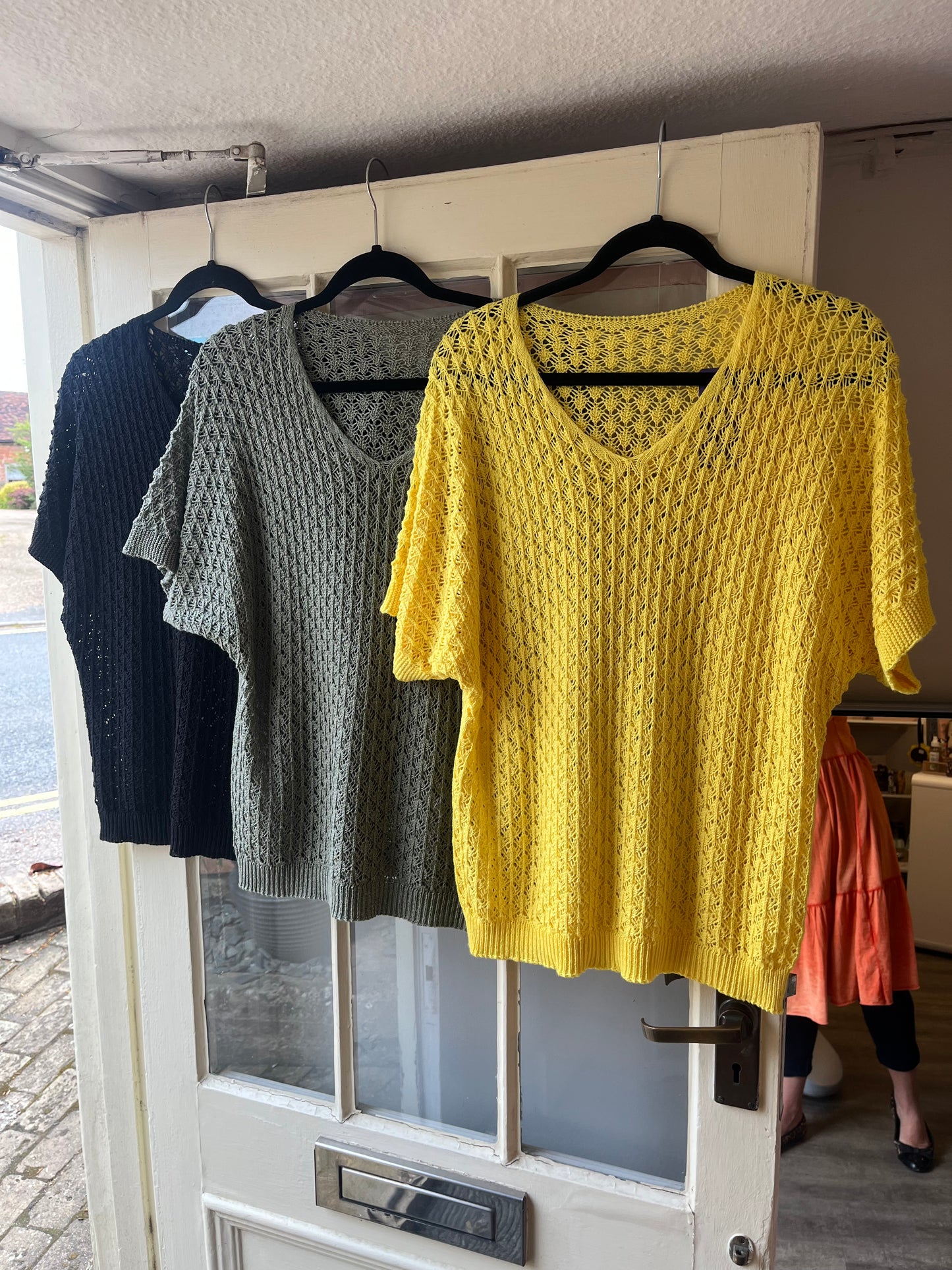 Short Sleeve Crochet Top