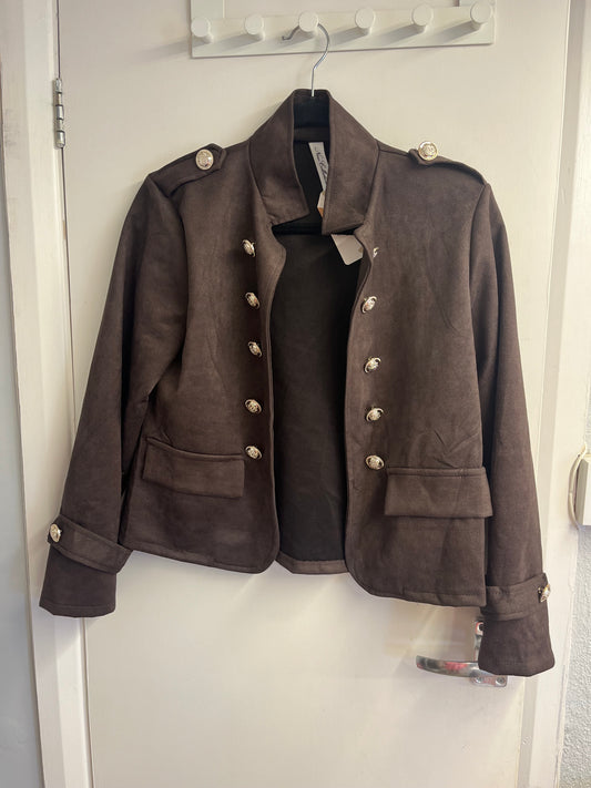 Military Short Suede Jacket