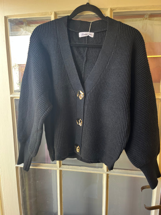 Gold Button Cardigan