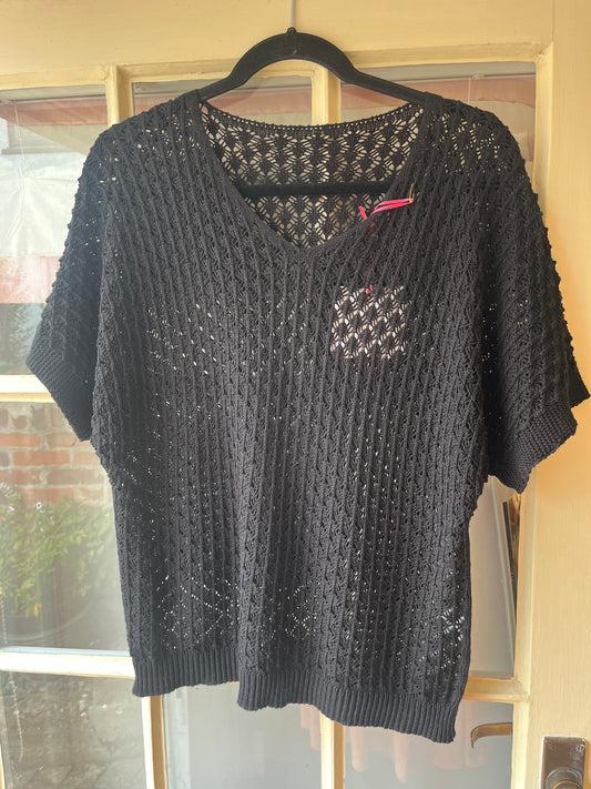 Short Sleeve Crochet Top