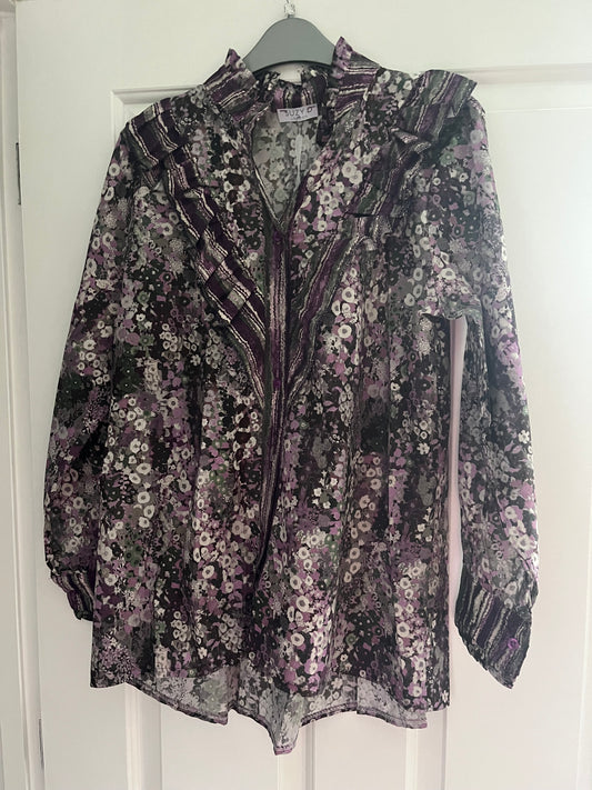 Print Frill Detail Shirt