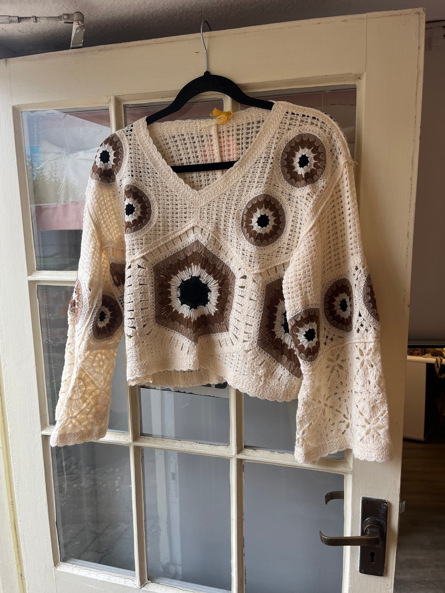 Crochet Flared Sleeve Top