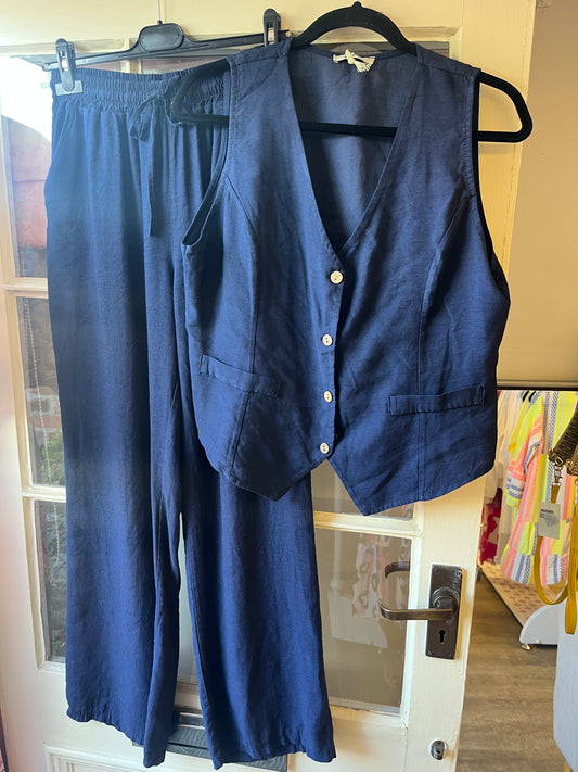 Linen Wide Leg Trousers