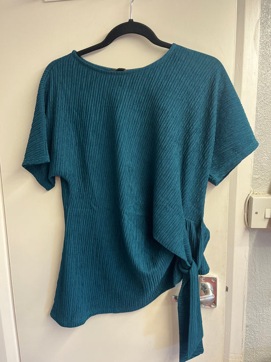 Side Tie Crinkle Top